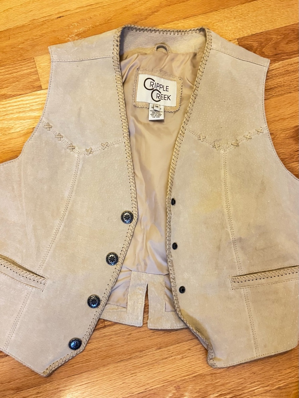 Cripple Creek women’s Beige Suede Vest
